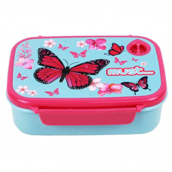 Кутия за храна Must - Пеперуда - синя