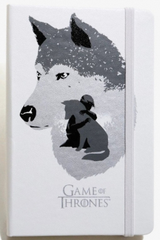 Джобен тефтер (бележник) с твърди корици Moleskine Classic – Бял, с тема на GAME OF THRONES, бели листове
