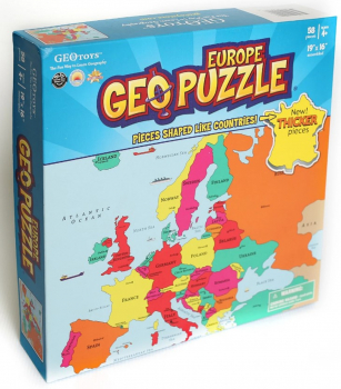 Пъзел карта на Европа. GEOpuzzle Europe