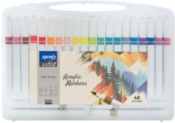 Маркери акрилни Art Soft Brush, 48 цвята в PP кутия