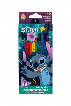 Цветни моливи (триъгълни) - Stitch, 12 цвята