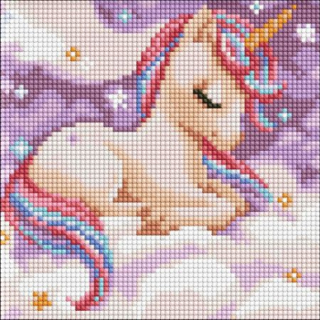 Ideyka диамантен гоблен - Еднорог в облаците