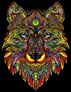 Colorvelvet картина за оцветяване - Вълк