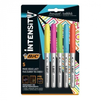 Комплект перманентни маркери BIC Intensity (5 цвята)