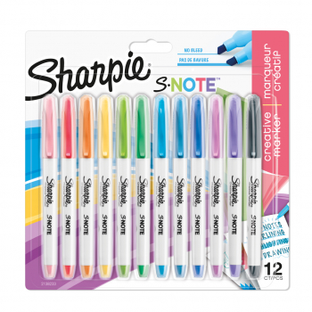 Комплект маркери Sharpie S-Note, 12 цвята
