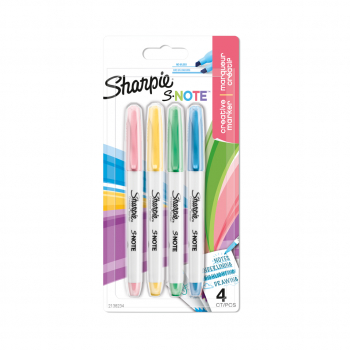 Комплект маркери Sharpie S-Note, 4 цвята