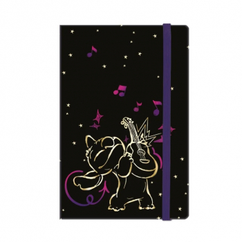 GOLD - Тетрадка ластик A5, 80л., ред, 2 