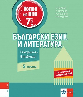 Самоучител за НВО по БЕЛ в таблици за 7 клас - 2025 г. (Клет)