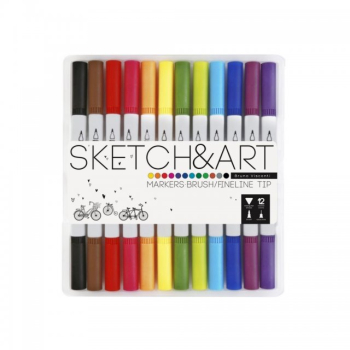 Visconti двувърхи тънкописци 12 цв, Sketch&Art