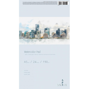Скицник Watercolor Pad A5, 190 g, 24 листа