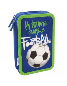 Несесер двоен зареден Football, 20х13 cm
