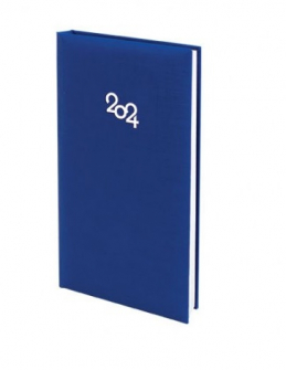 Бележник с дати 8х16 книговинил (син)