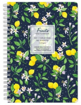 Скицник Fruits - 60 листа A5, Лимони