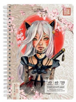 Скицник Having a lovely Time - 60 листа A5, Kitsune