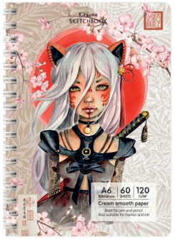 Скицник Having a lovely Time - 60 листа A6, Kitsune