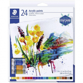 Акрилни бои Staedtler Design Journey - 24 цвята по 12ml
