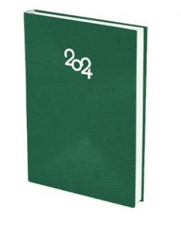 Бележник с дати 14х20 книговинил (зелен)