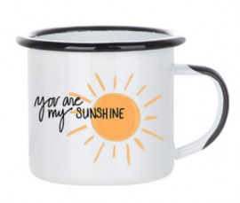 Емайлирано канче, 360 мл - "You are my Sunshine"