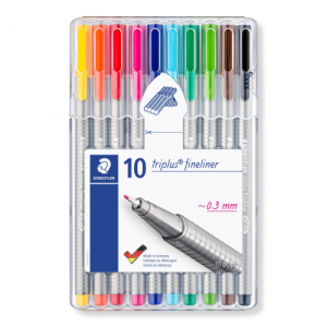 Комплект тънкописци Staedtler (10 цвята в кутия)